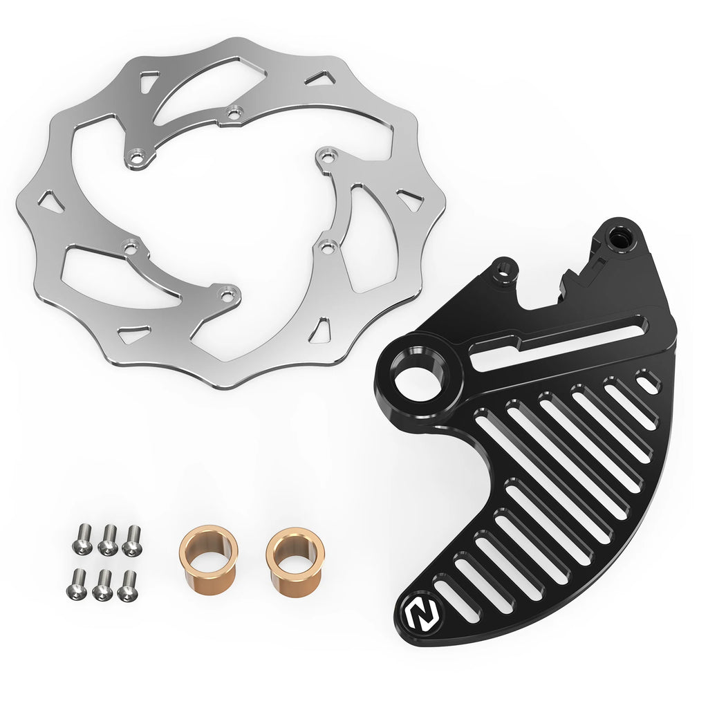 NICECNC For STARK VARG MX/EX Electric Dirt Bike 2024 2025 240mm Flame Oversize Rear Brake Disc Rotor & Rear Brake Disc Guard