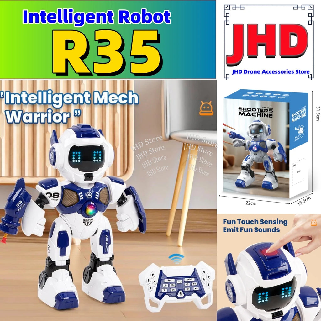 JHD For 2025 New JJRC R35 RC Robot Intelligent Programming Induction Interactive Remote Control Robot Electric Robot Model
