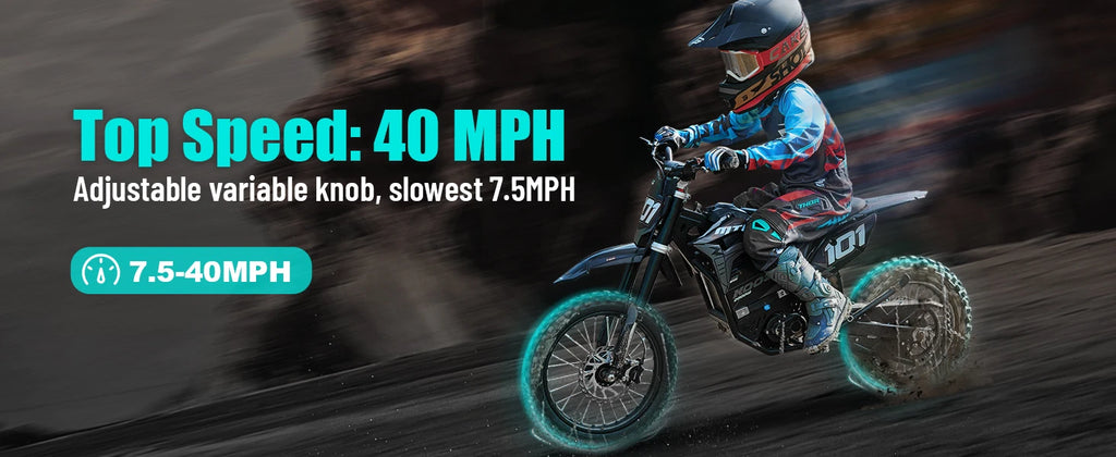 KOOZ HP115E 60V 2000W Electric Motorcycle for Kids and Teens,Electric Dirt Bike Up to 40 MPH & 18 Miles Long-Range.