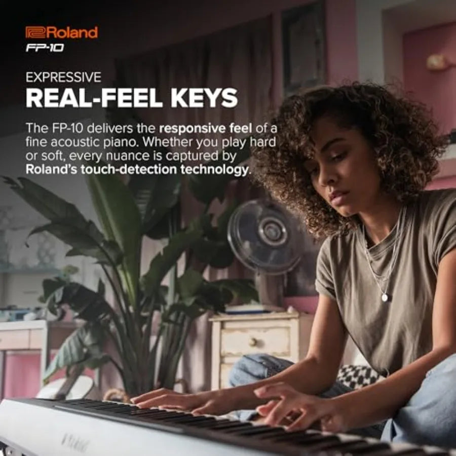 FP-10 Compact 88-Note Digital Piano SuperNATURAL Piano Tones Authentic Acoustic Feel Keyboard Great for Beginners and Experienc