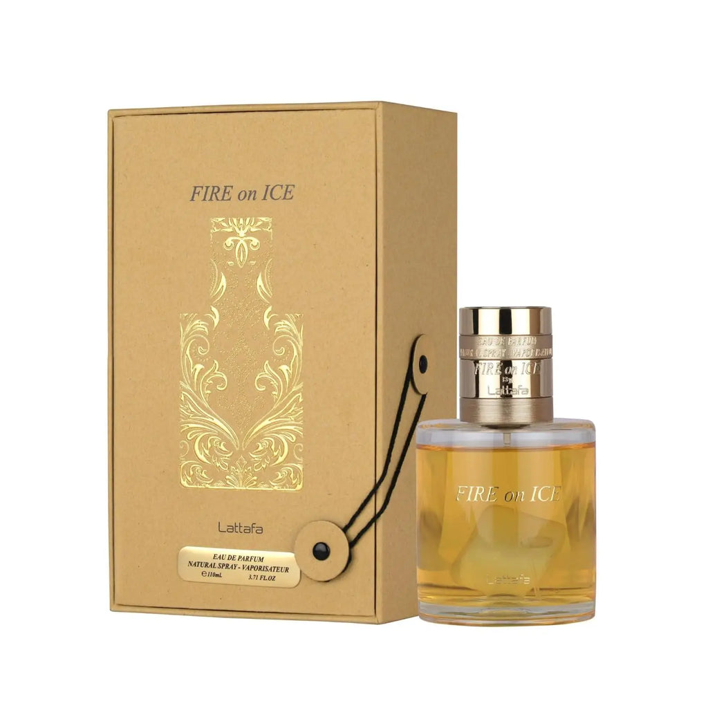 Lattafa Fire on Ice Unisex Eau De Parfum Spray 110ml - Fruity Spicy Woody Ambery Long-Lasting Fragrance