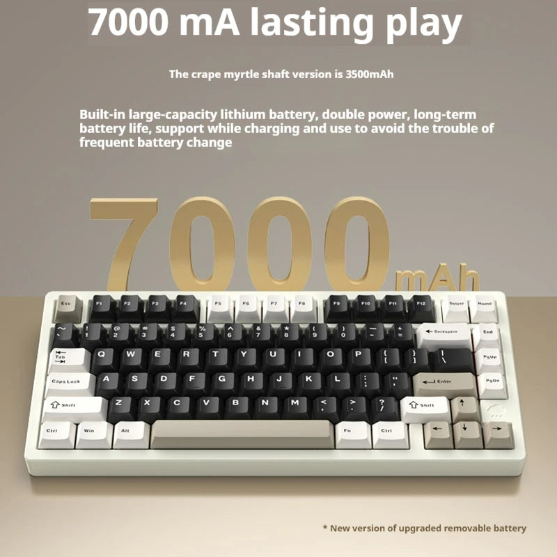 In Stock RAINY75 Mechanical Keyboard Hot-swap Aluminium Alloy Tri Mode RGB GASKET Gaming Keyboards Laptop Accessories custmgifts