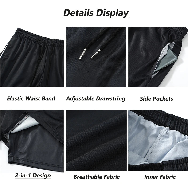 Anime Baki Hanma Gym Workout Shorts for Men Athletic Quick Dry 2 in 1 Compression Shorts Cosplay Costume
