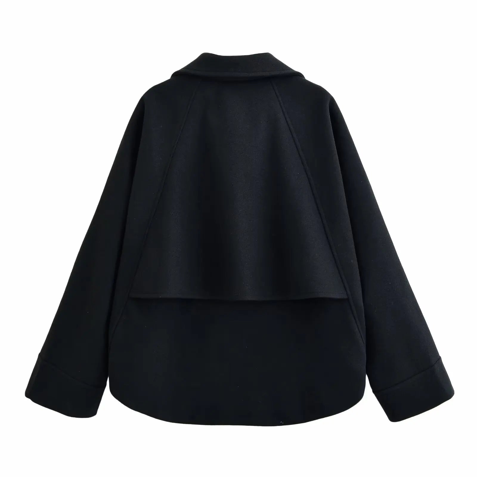 Women Woolen Jacket 2025 Autumn Winter Lapel Long Sleeve Women's Coat Zipper Loose Female Casual Outerwear Retro Lady Tops ﻿