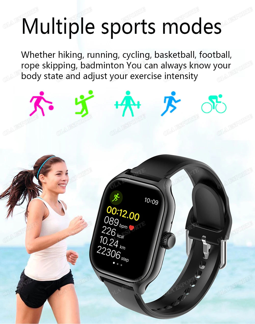 New Outdoor Military GPS Smart Watch Men Waterproof Multiple Sport Mode Fitness HD Bluetooth Calls Smartwatch Men Women Bracelet