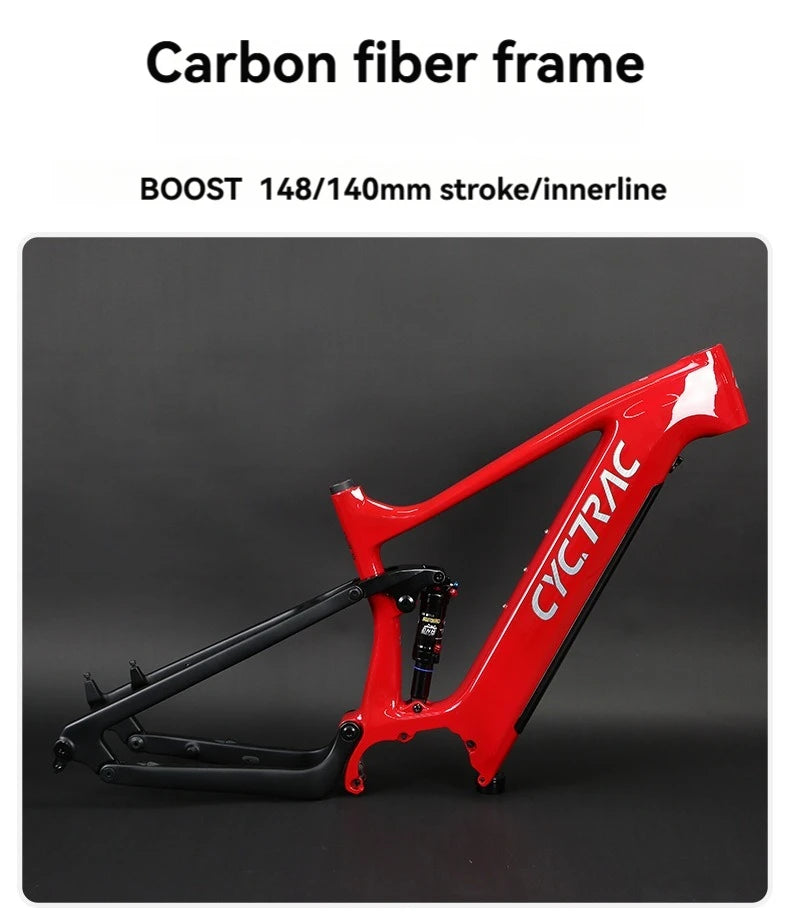 Hot Selling CYCTRAC Electric Bicycle Carbon Fiber Frame Electric Bike 29 Inch Electric Mountain Bike With Full Suspension