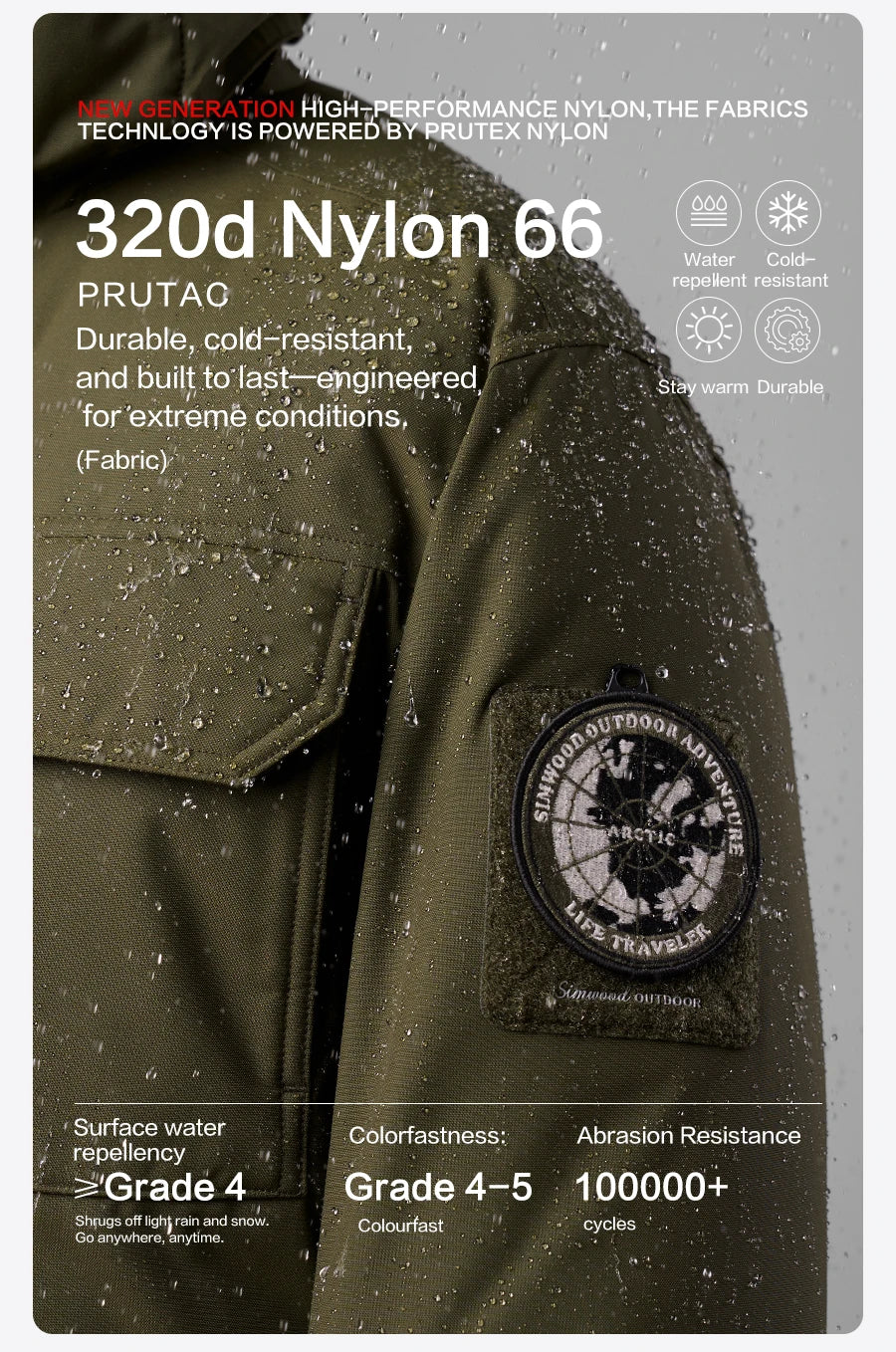 SIMWOOD 2026 Spring Winter New 90% White Goose Down Coats Men Warm Hooded Outdoor Water-repellent Quality Jackets