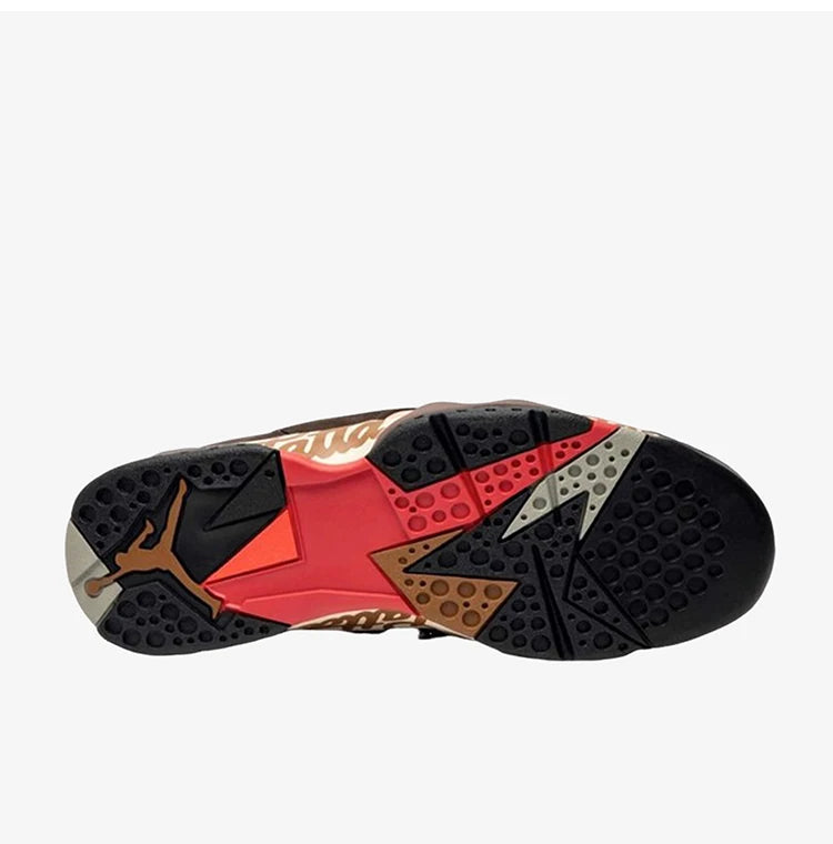 Nike Authentic Men's Air Jordan 7 x Patta Graffiti Sports Basketball Shoes AT3375-200