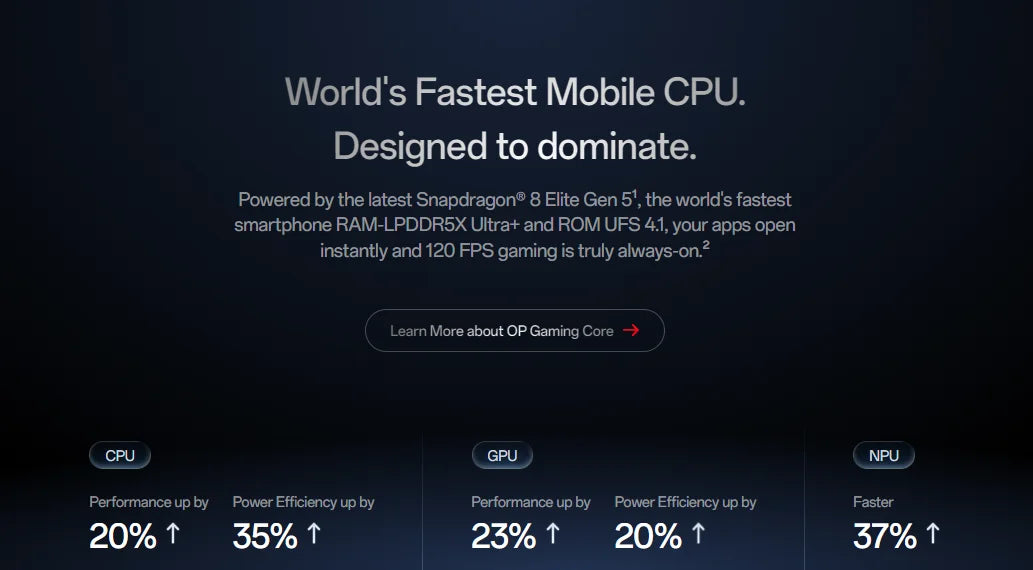 World Premiere OnePlus 15 Global Version Smartphone Snapdragon 8 Elite Gen 5 165Hz Display 7300mAh Battery 120W SUPERVOOC Charge