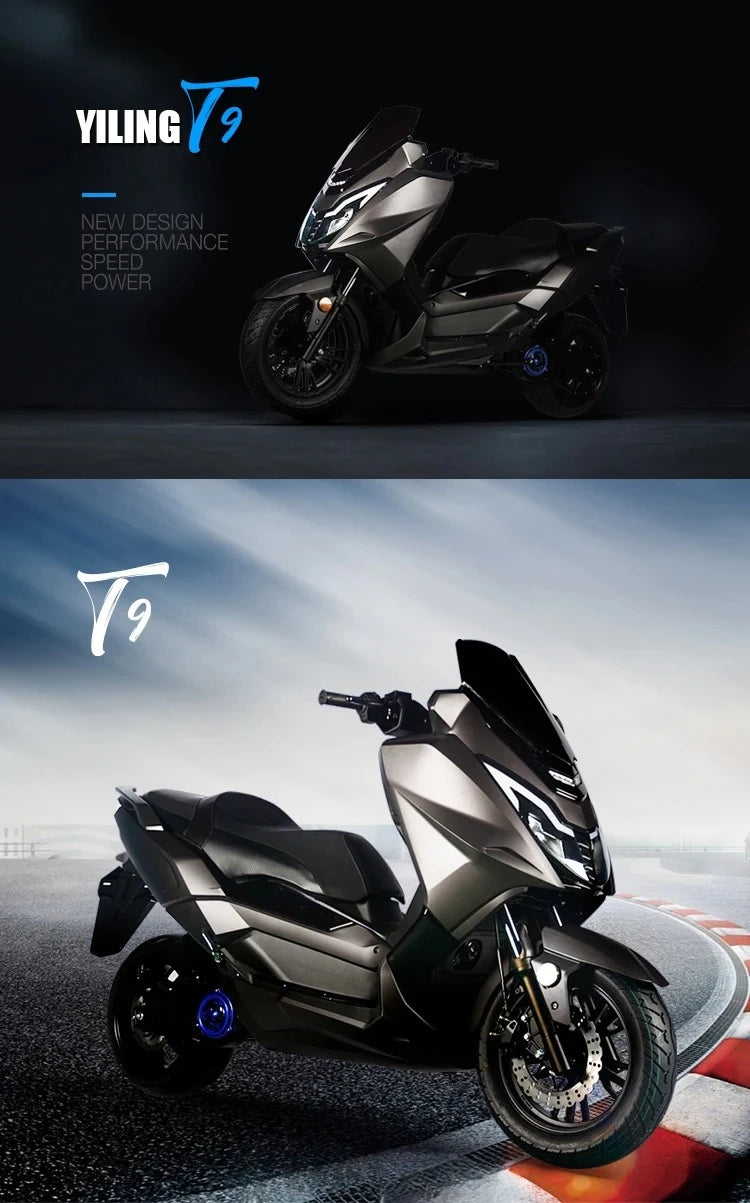 4000W High-Power Electric Motorcycle for Adults, 2-Wheel E-Bike with Disc Brakes