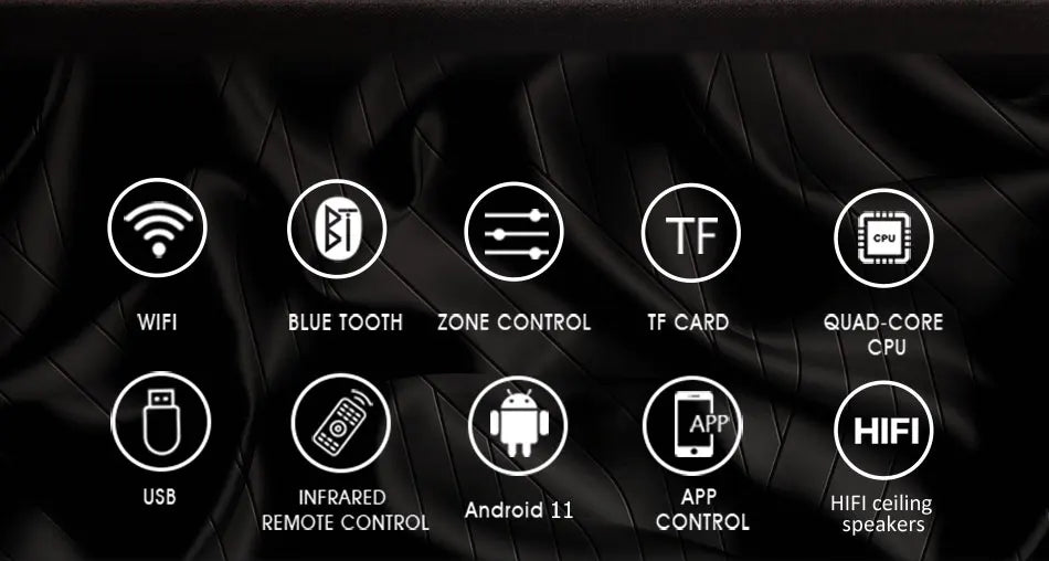 Karaoke WiFi Bluetooth 7 inch Screen Wall Amplifier Android Amp Smart Home Theater Sound System Mini Ceiling Speaker Residential