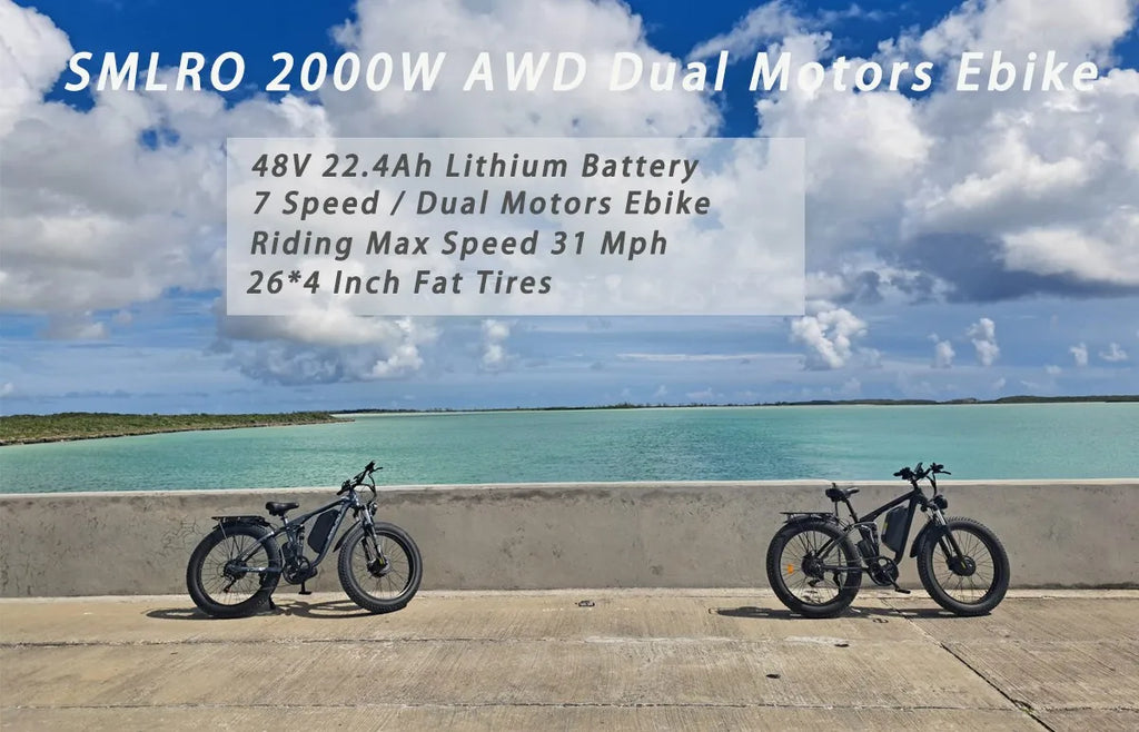 New 26" Electric Bike 3000W Peak E-Bike 52V 25AH Bicycle  60KM/h Max Fat Tyre