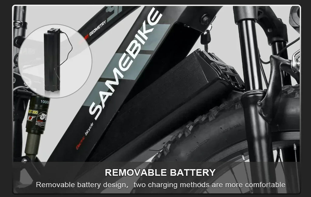 SAMEBIKE RS-A08 Electric Bike 1000W Motor 48V 17Ah Battery Hydraulic brake 26*4.0Inch Fat Tires Electric Bicycle Mountain E-bike