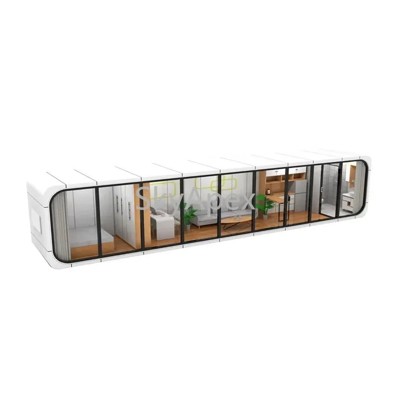 ISO CE Certified Customizable Modular 20ft Smart Apple Cabin Container House with Bathroom Movable Hotel  Use  Windproof  Stable