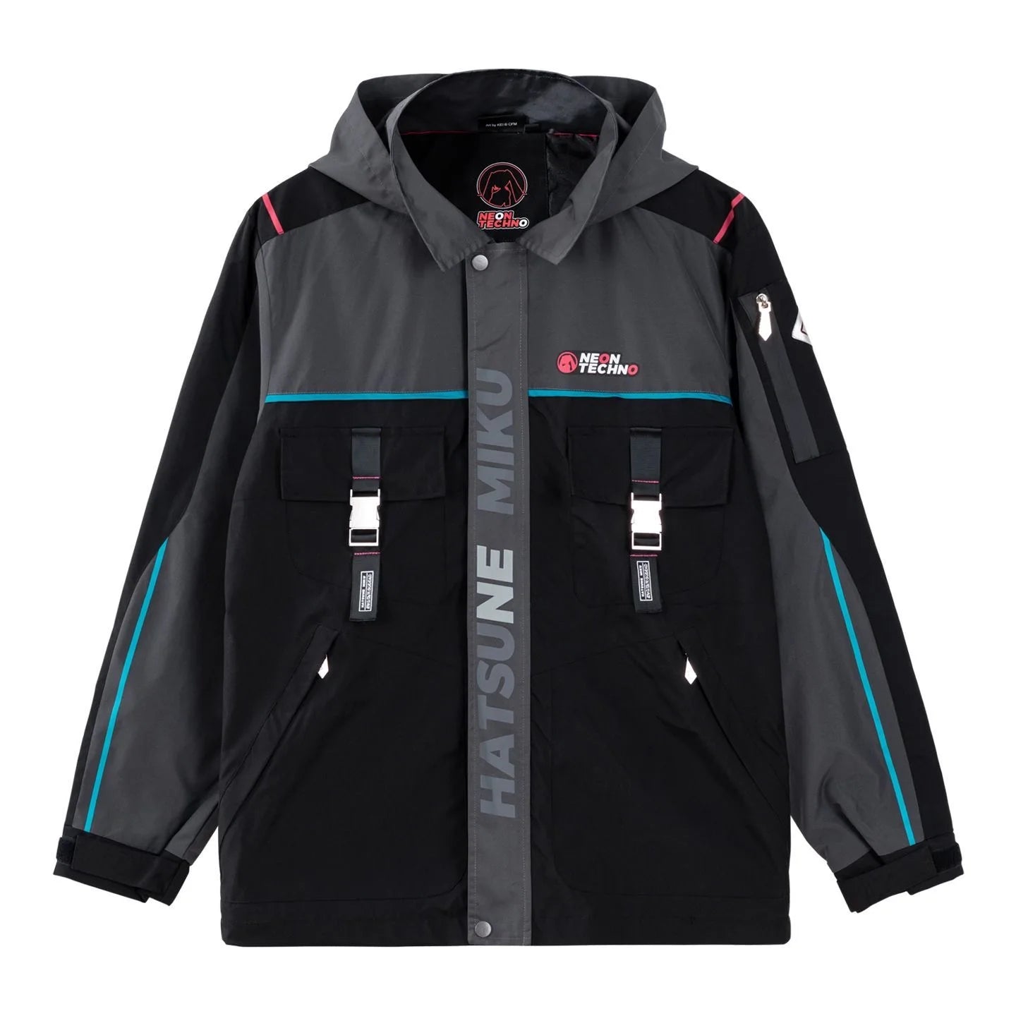 Moeyu Hatsune Miku Cosplay Jacket for Men Trench Hooded Jackets Man Winter Coat Women Clothes Anime Costume Casual Outwear