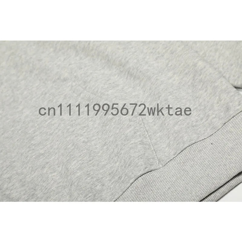 FW25 Double Line Jogging Set Men's Hoodies Luxury Design Front and Rear Silicone Letter Hoodies High Street Couple Pullover Set