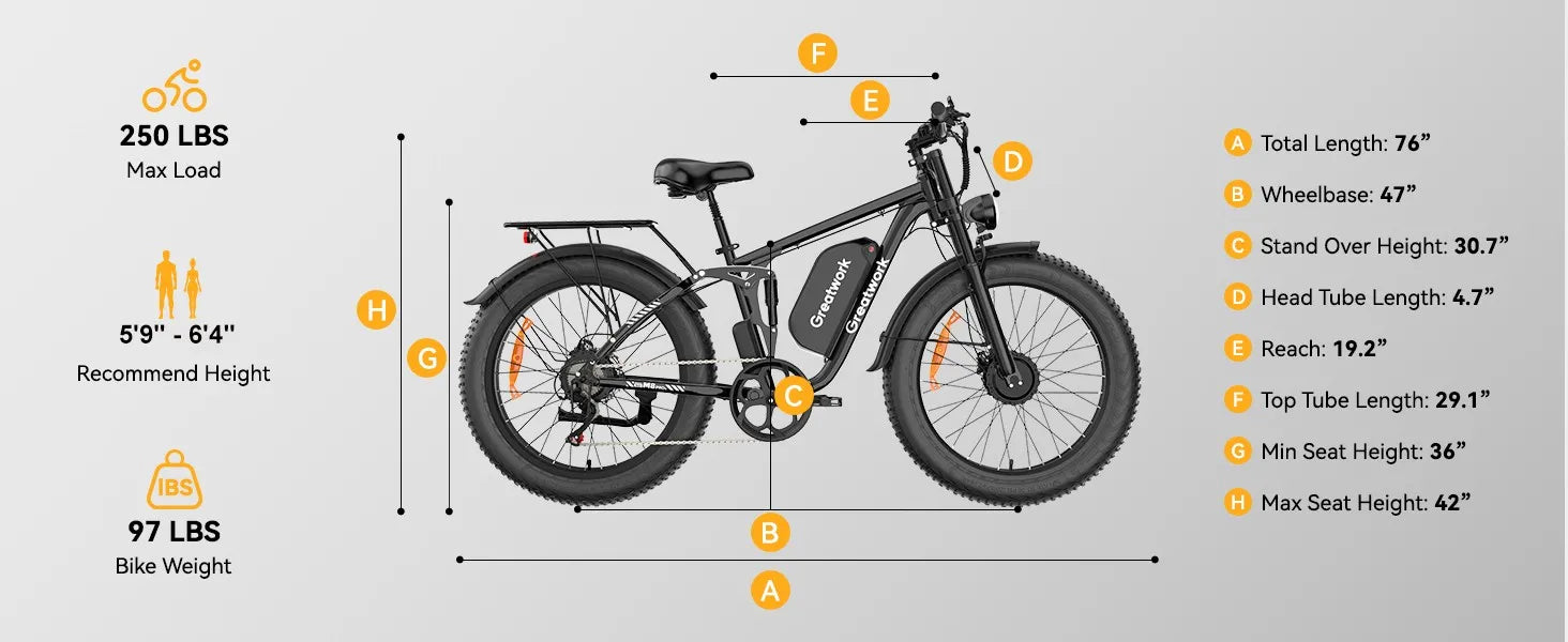 DUAL MOTOR 5000W Electric Bike for Adults 26" Fat Tire 45MPH Off-Road E-bike