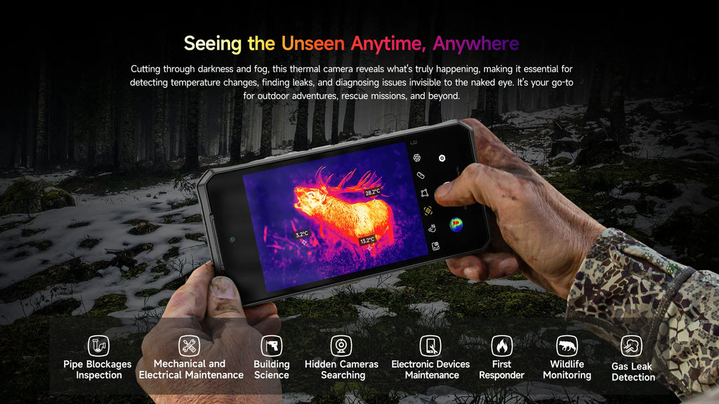 Ulefone Armor 28 Ultra 5G AI Thermal Imaging Rugged Phone 1TB ROM 32GB RAM Dimensity 9300+ Android AMOLED 6.67" Smartphone