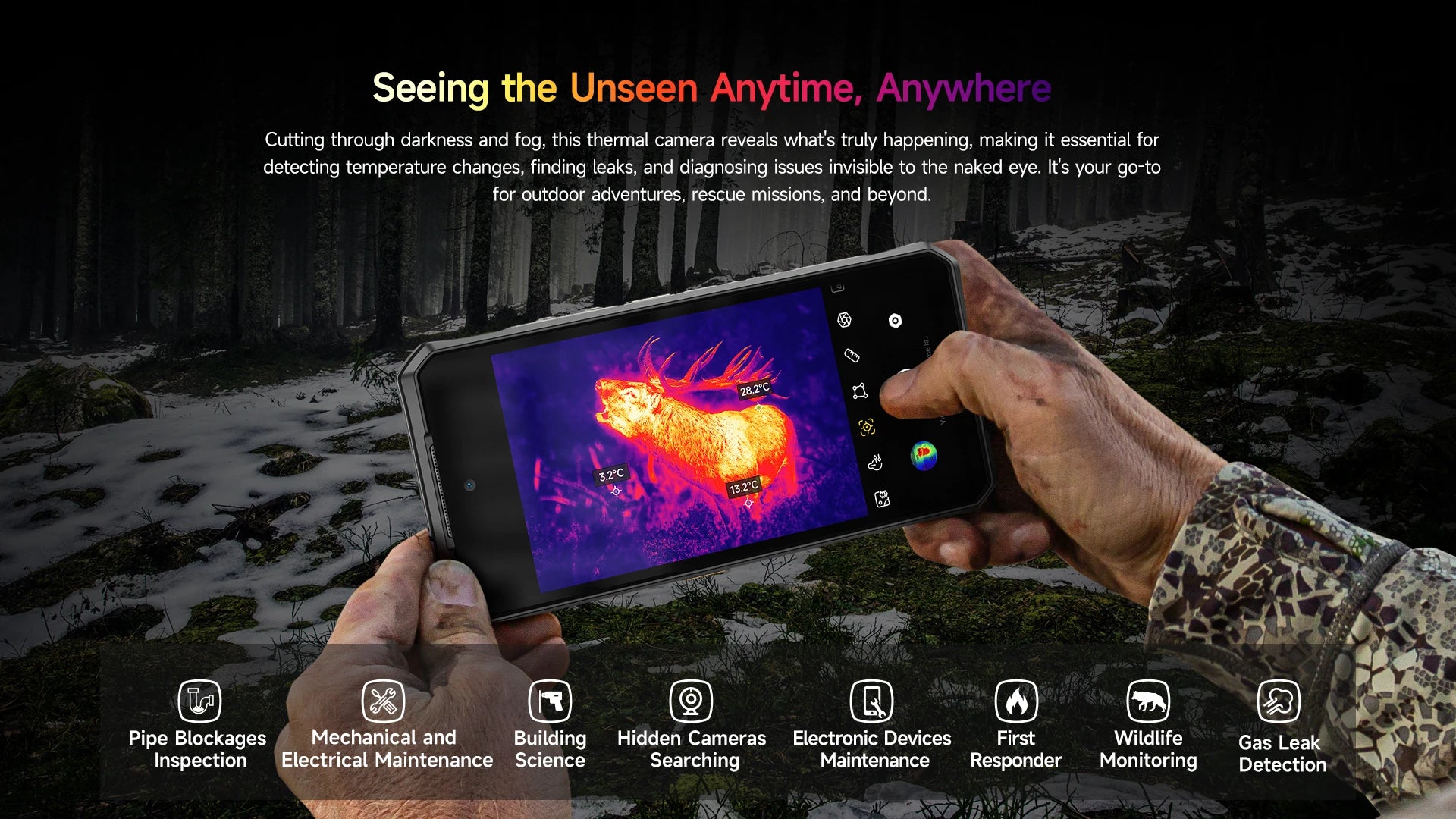Ulefone Armor 28 Ultra 5G AI Thermal Imaging Rugged Phone 1TB ROM 32GB RAM Dimensity 9300+ Android AMOLED 6.67" Smartphone