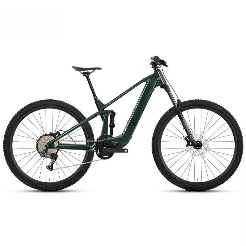 SXLL Electric Mountain Bike EM19 Soft Tail Off-Road Double Shock Absorber Center Motor M820 High Modulus Carbon Fiber Frame 720W