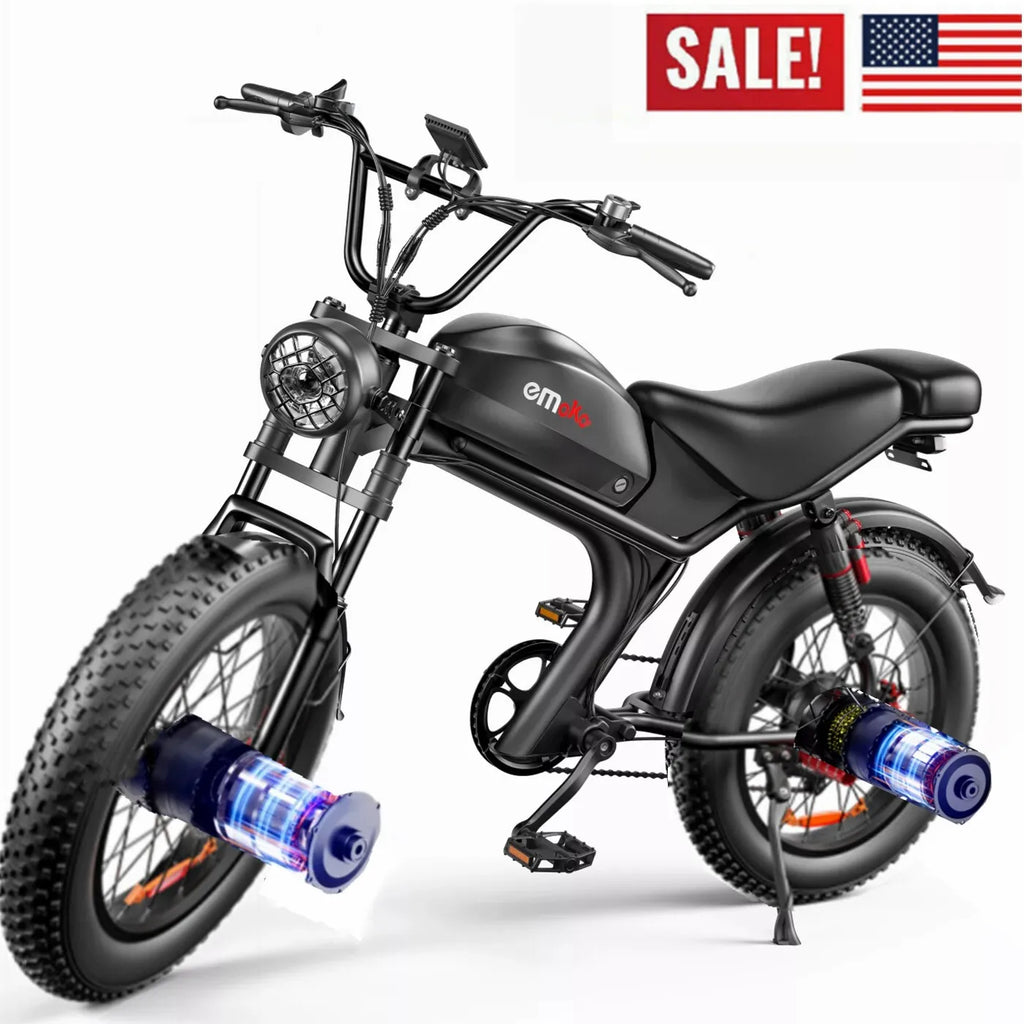 Dual Motor 20" Electric Bike 2000W E-Bike For Adults Bicycle  32mph Fat Tyre