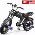 Dual Motor 20" Electric Bike 2000W E-Bike For Adults Bicycle  32mph Fat Tyre