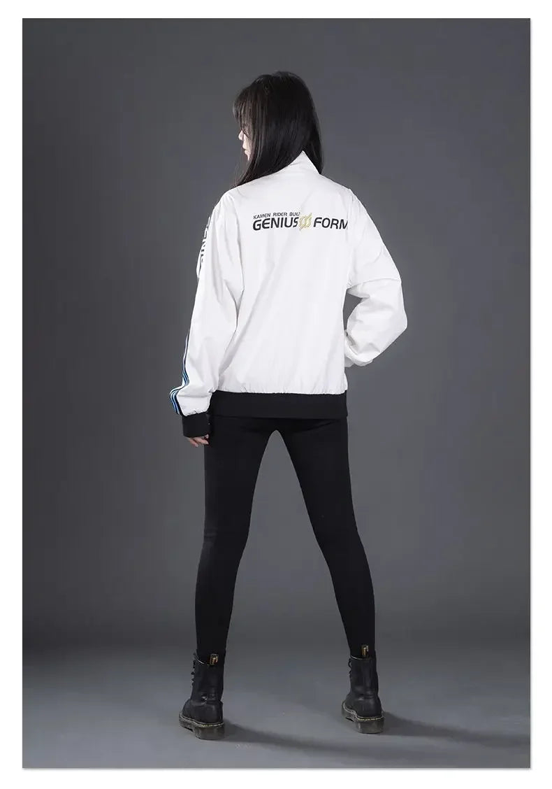 Original Kamen Rider Co-branded Genius Form Jacket Build 2 Dimensional White Anime Jacket