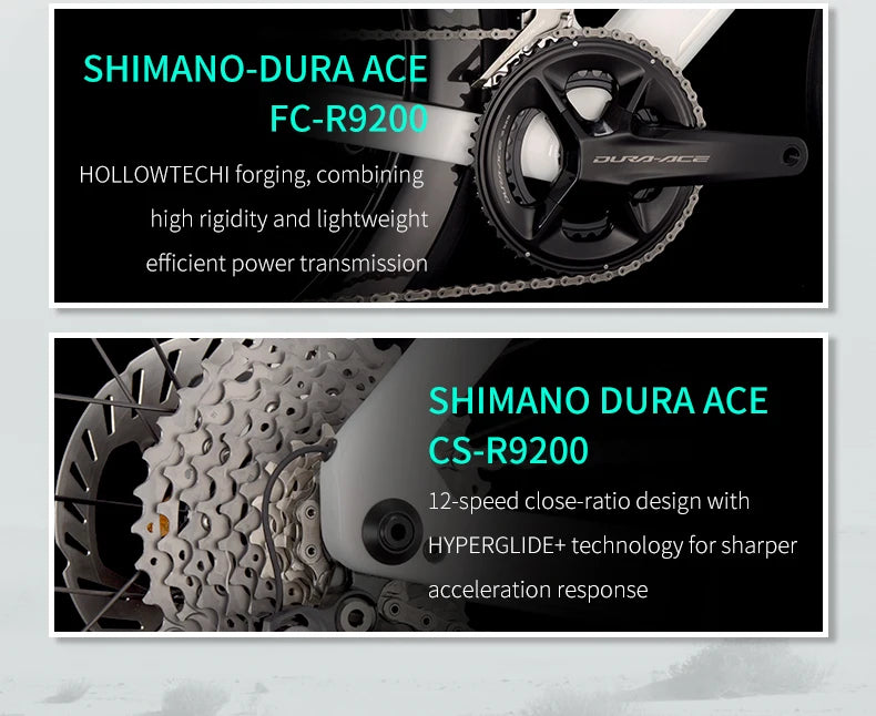 SAVA SLR9 Premium Bicycle Full Carbon Fiber E-Shift Road Bike 24 Speed with SHIMAN0 DURA-ACE 9270 Di2 Kit