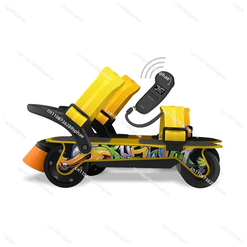 Electric roller skates, transportation artifact, commuting dog brush street folding portable electric skateboard skates