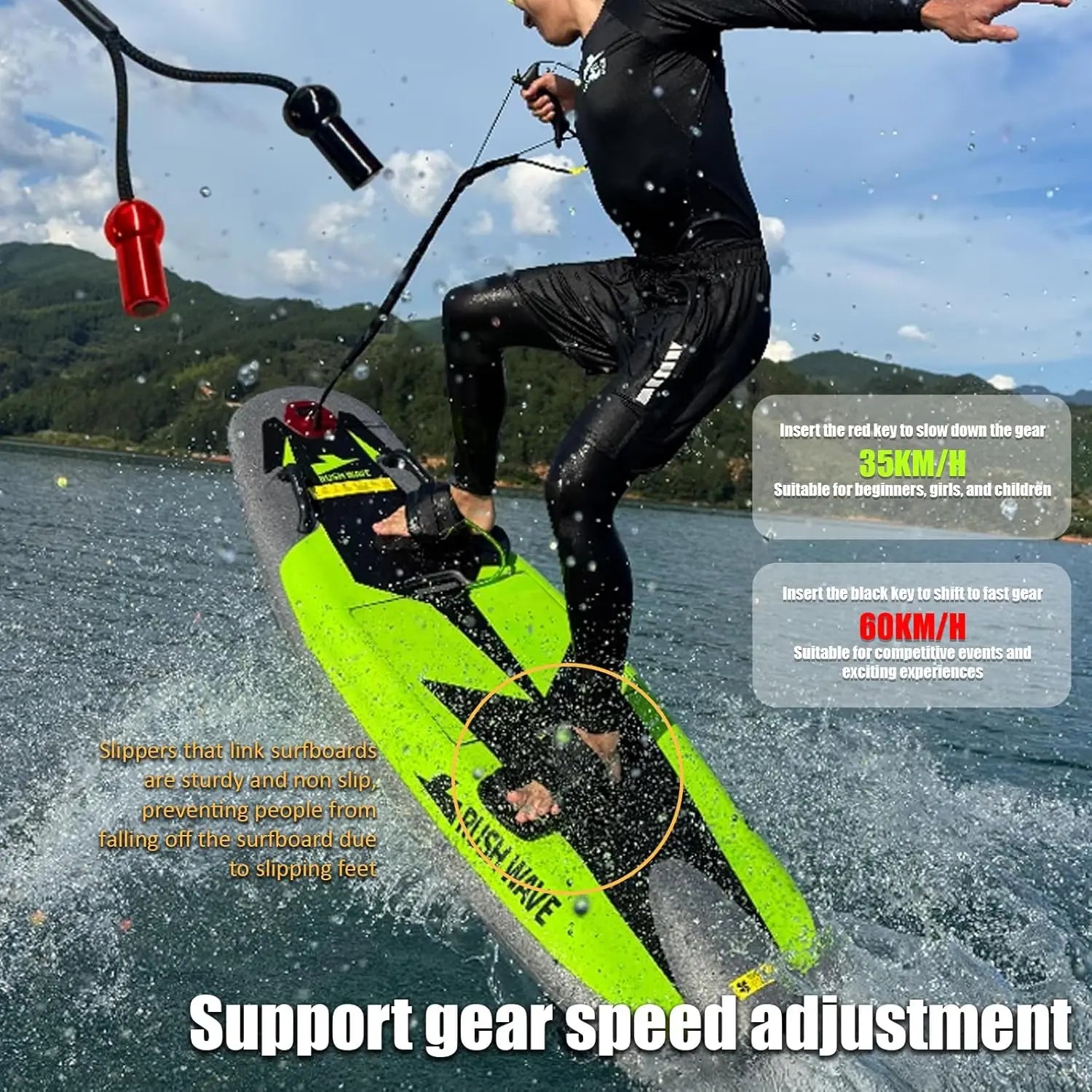 Havospark Electric Surfboard 48V Jetsurf Board EPP Material Water Skateboard for Standing Vertical Ocean Waters