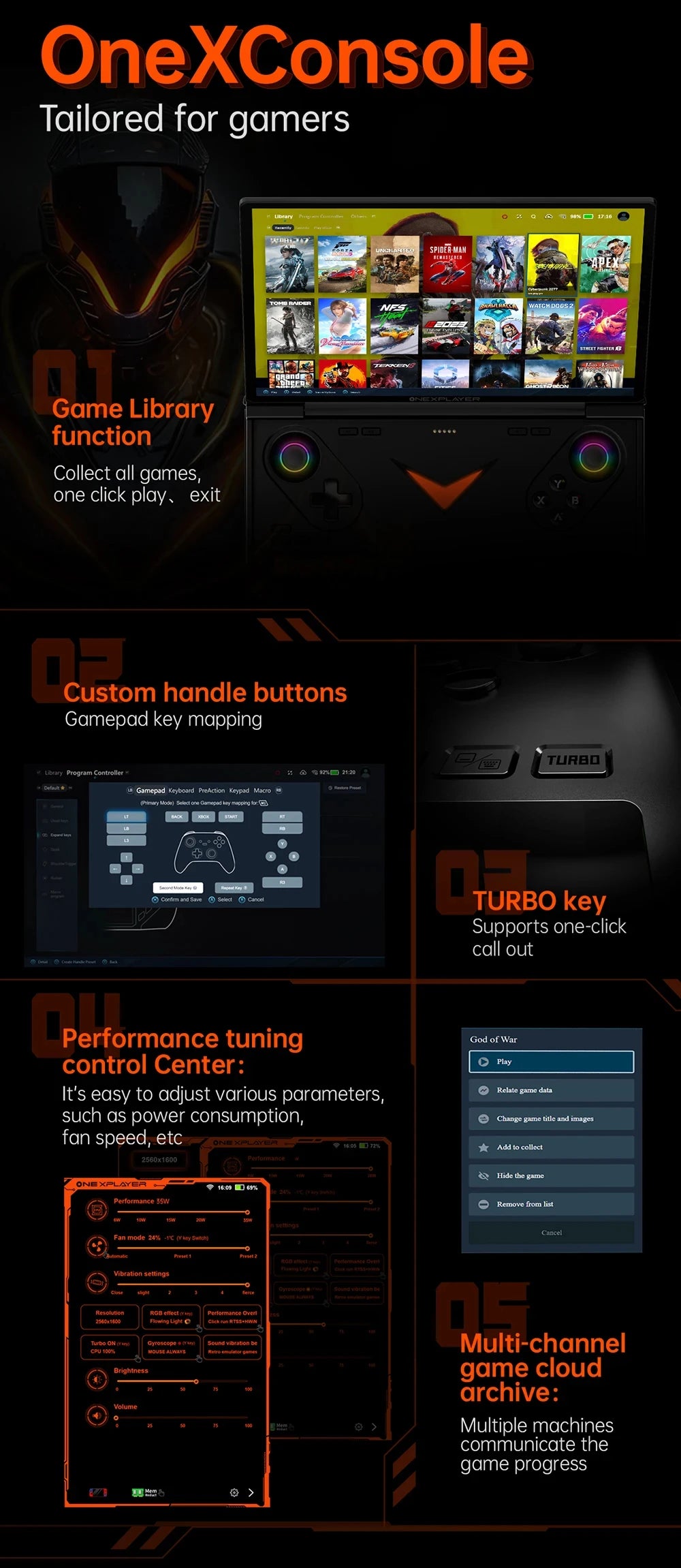 OneXPlayer G1 8.8" AMD Ryzen AI 9 HX 370 Handheld Gaming Console 2-in-1 Laptop Portable UMPC with Magnetic Keyboard