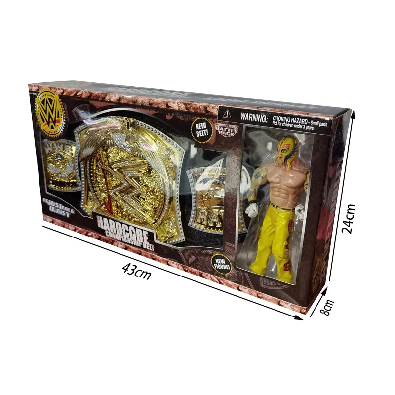 2025 New Wrestler Championship Belts Action Characters Figure Toys Occupation Wrestling Belt Gladiators Model Fans Children Gift
