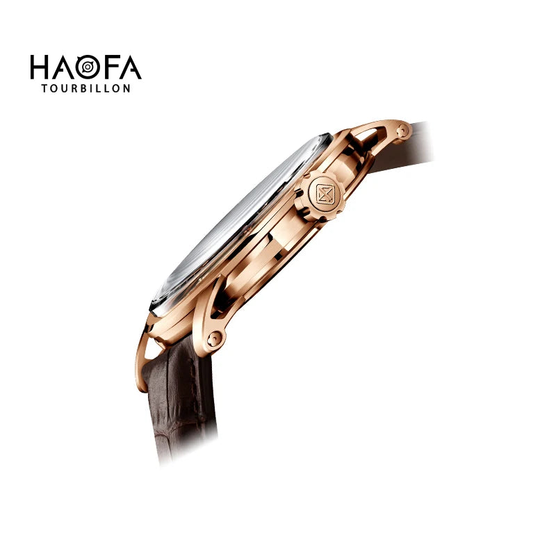 Haofa Manual Tourbillon Mechanical Watches For Men Waterproof Skeleton Luxury Sapphire Flying Tourbillon Movement Men Watch 1940