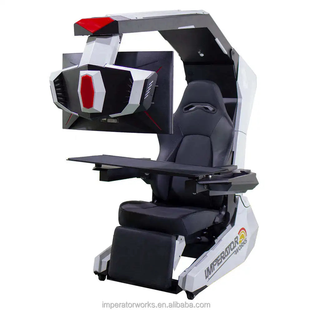 Imperator R1 Pro Recline zero Gravity Gaming Cockpit Massage Speaker Monitor Adjustable RGB Chair Workstation Computer Cockpit