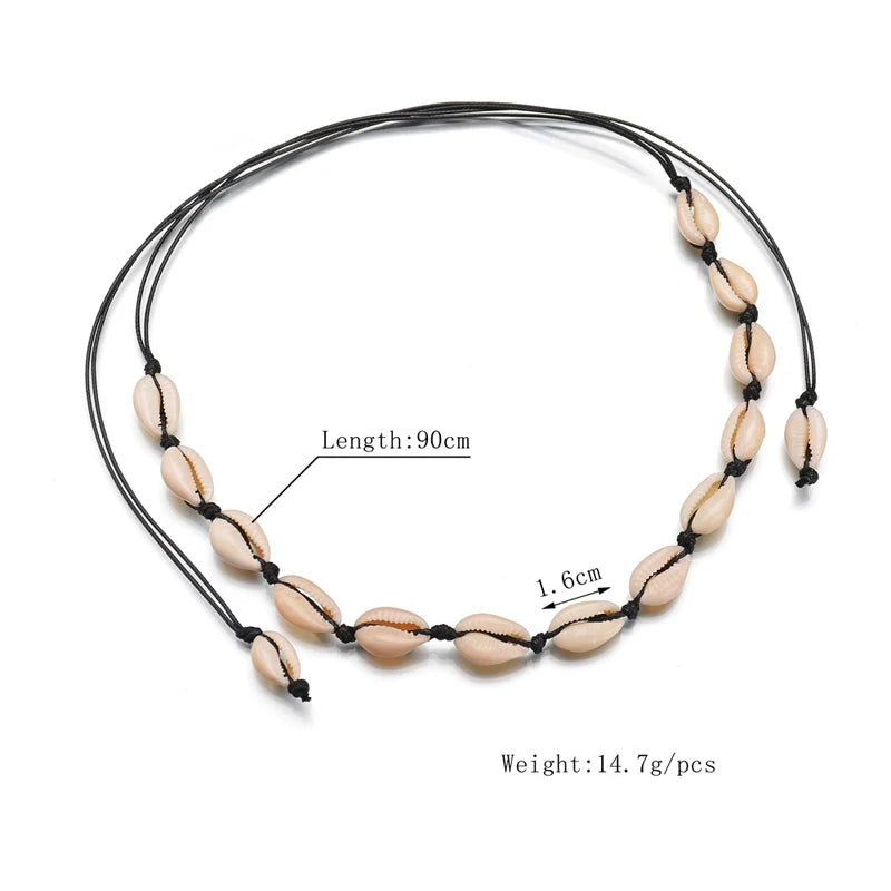 SUMENG Boho Beach Bohemian Choker Necklaces For Women Girls Summer Fashion Jewelry Chained Shell Pendants Necklace Gifts