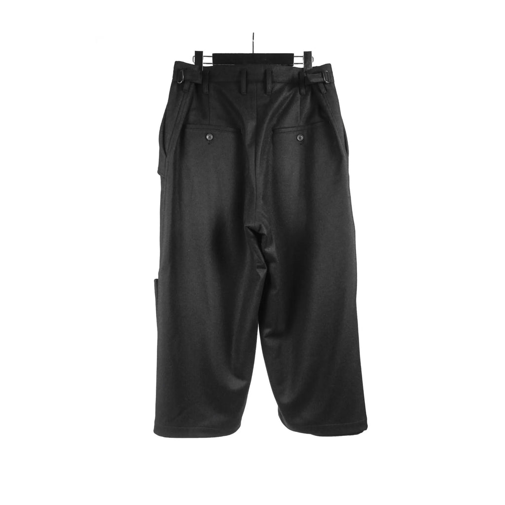 TOP-YAMAMOTO Japanese original design Dark and niche woolen black gold-button loose pants Casual pants