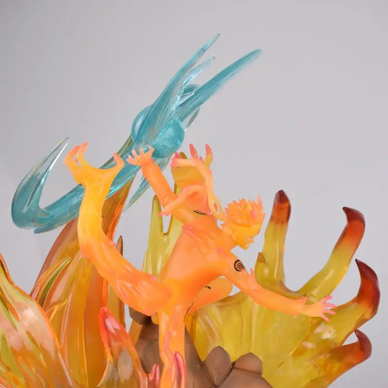 34cm New NARUTO Anime Figure Uchiha Sasuke Uzumaki Naruto PVC Model Scene Statue Desktop Ornaments Kids Birthday Gifts Toys