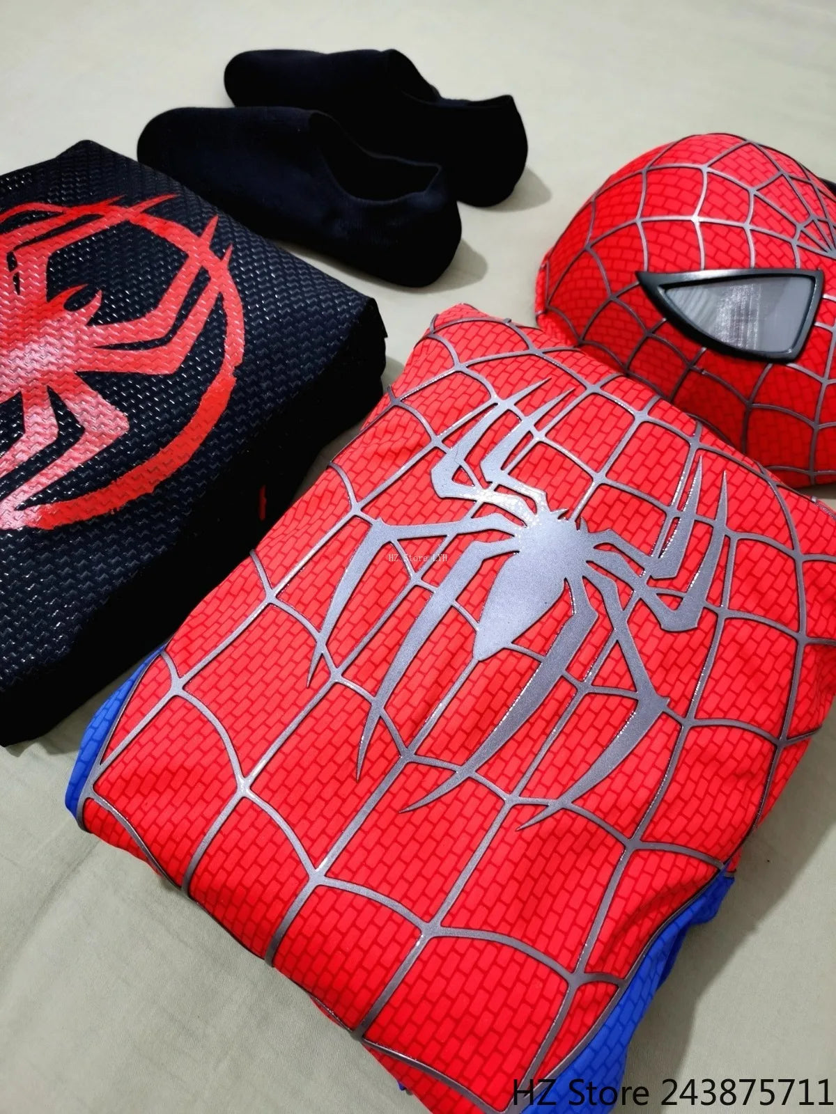 Classic Tobey Spider-Man Costume 1:1 Wearable 3D Toby Spider-Man Jumpsuit with Mask Webs Handmade Cosplay Suit for Coser Gift
