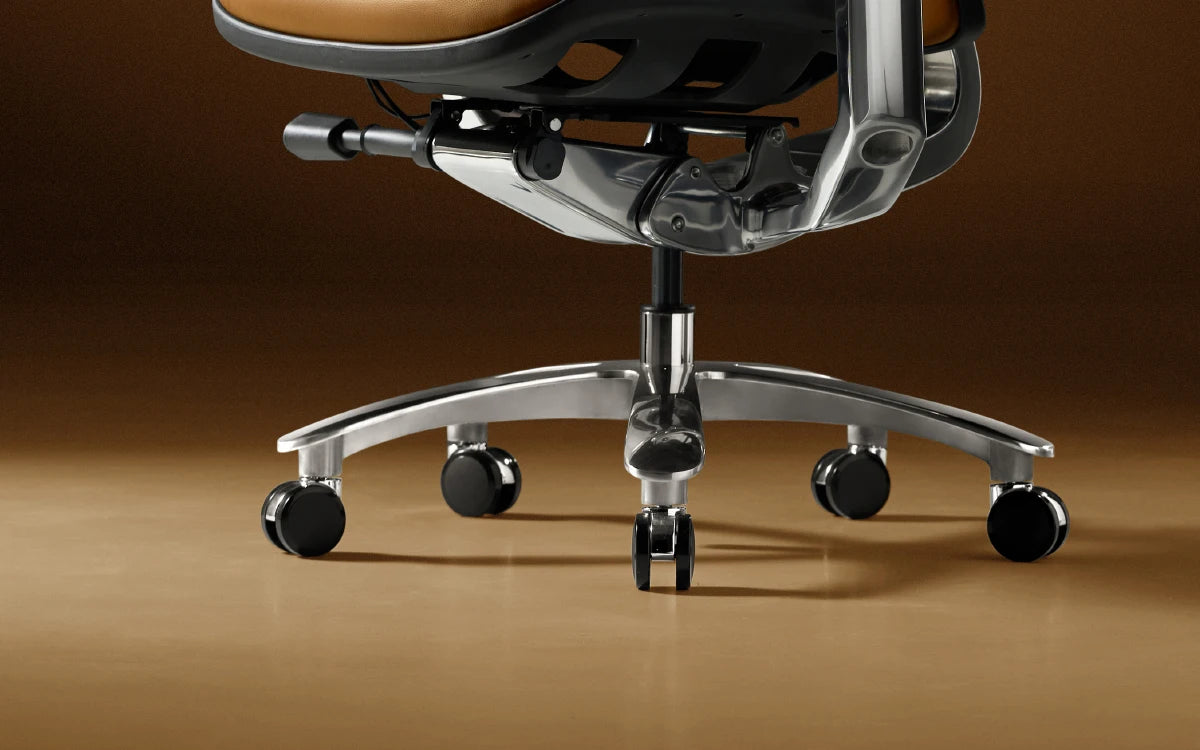 Luxury Modern Office Chair Wheels Orange Leather Computer Ergonomic Desk Chairs Recliner Swivel Sedia Ufficio Furniture