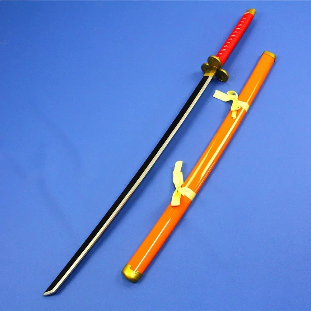 104cm Zoro Katana Sandai Kitetsu Sword Wooden Ninja Blade Anime Cosplay Prop Real Size Japanese Katana Samurai Sabre Kid Toy