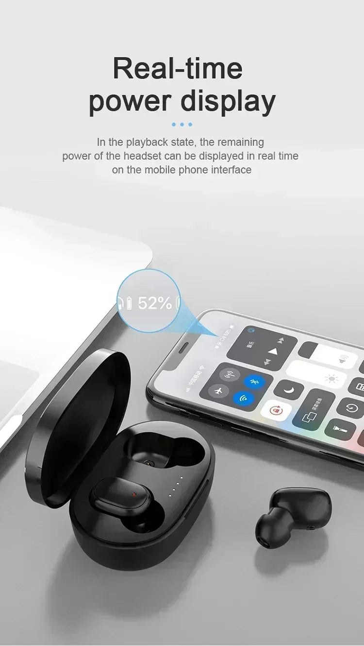 TWS Bluetooth Earphones Wireless Bluetooth Headset Noise Cancelling Headsets With Microphone A6S Headphones for SmartPhone