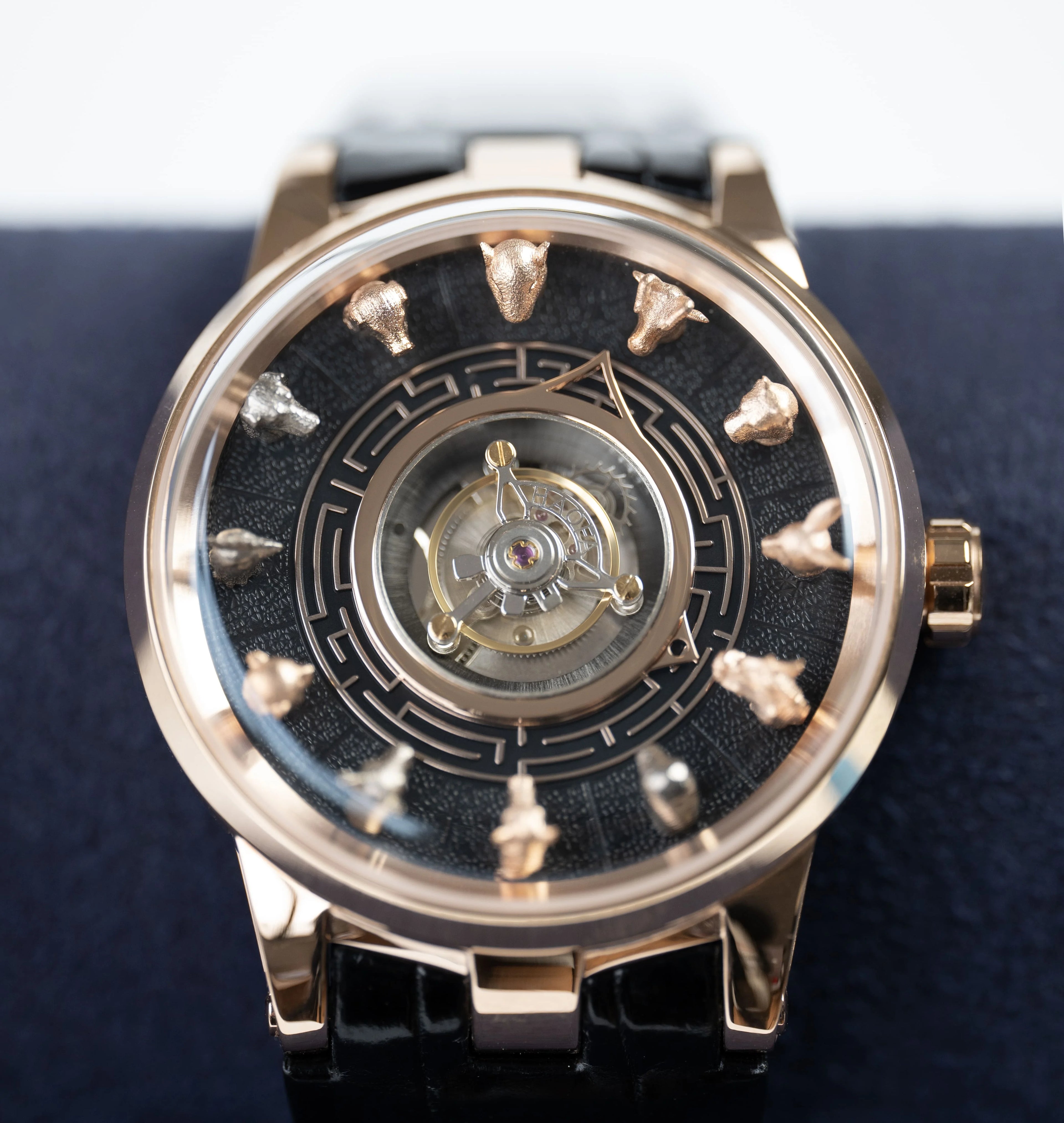 Haofa Center Tourbillon Watch 3D Chinese zodiac Animal Sculpture Manual Tourbillon Sapphire Waterproof Limited Watches Men 2000