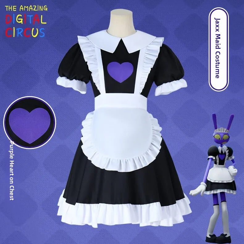 Magic Number Circus Cosmaid Jax Cosplay Roleplay Costume Female Servant Uniform Anime Themed Party Wear Fashionable Cosplay O...