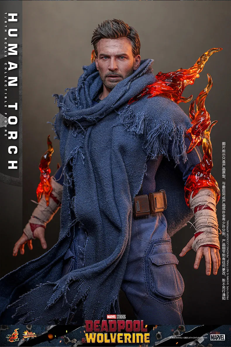 Hot Toys Deadpool & Wolverine Human Torch Mms789 1/6 Scale Collectible Figure Anime And Movie Merchandise Perfect Holiday Gift