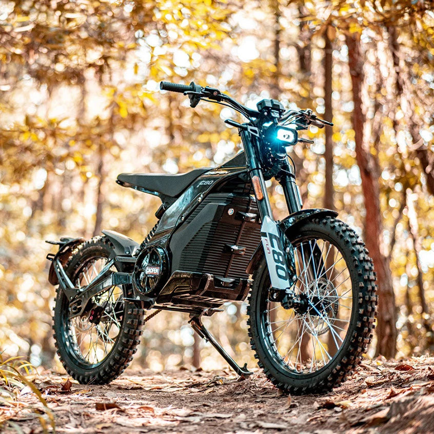 CAOFEN F80 electric motorcycle two-wheel off-road road electric bike 72v48ah Maximum power 8000w Medium motor direct ebike