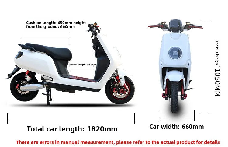 72V Adult Electric Motorcycle Long-Distance Takeaway Pedal Vehicle with Brushless Motor Big Bull Climbing