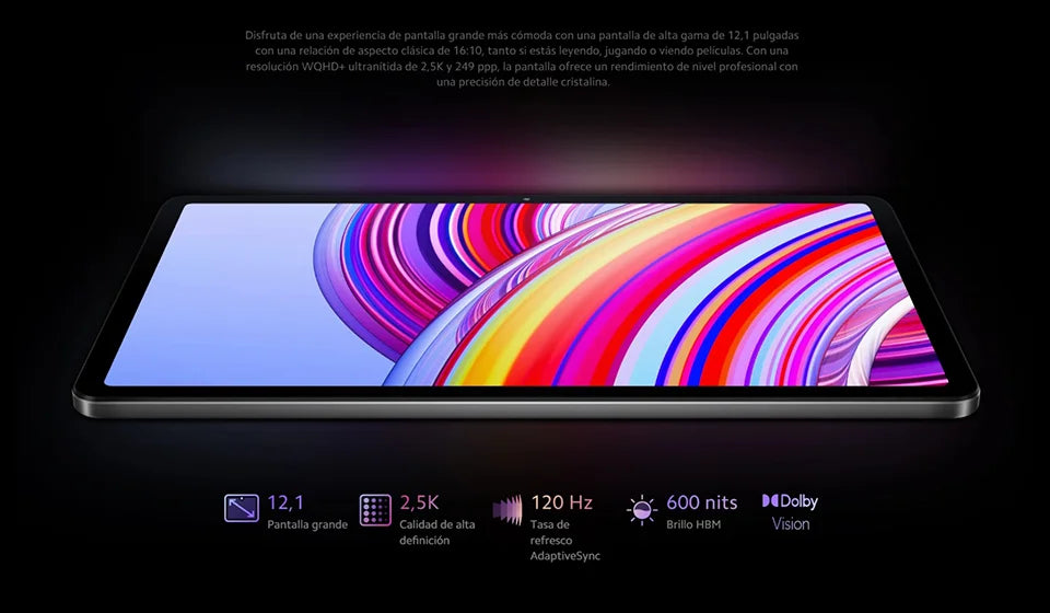 Xiaomi Redmi Pad Pro,12.1",120Hz,8 MP Camera,10000 mAh,33 W Charging,Four Speakers, Dolby Atmos