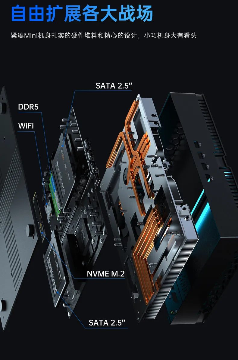 14th Gen  Core I9 Mini Gaming PC with RTX4070 Discrete Graphics Desktop Computer