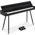 Modern 88Key Weighted Full Size Digital Piano with Metal Legs 3 Sustain Pedals MIDI Connectivity Headphone Jack Ideal for Home