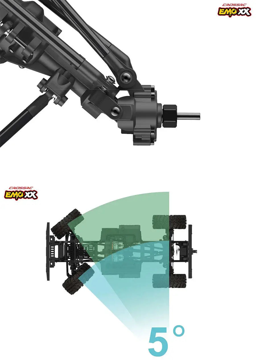 In Stock Emo Xx 1/6 Rc Electric Remote Control Climbing Truck Rock Breaker Off Road Vehicle With Led Strobe Lights For Hobbyists
